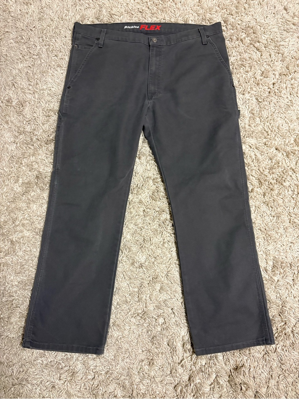 Dickies FLEX Charcoal Gray Men’s Straight-Leg work pant, 38 x 30, EUC